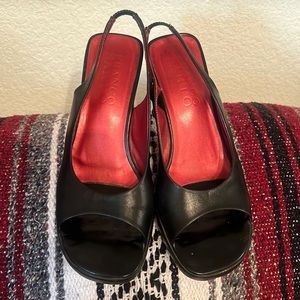 Franco Sarto Slingback Open Toe Heels Size 7